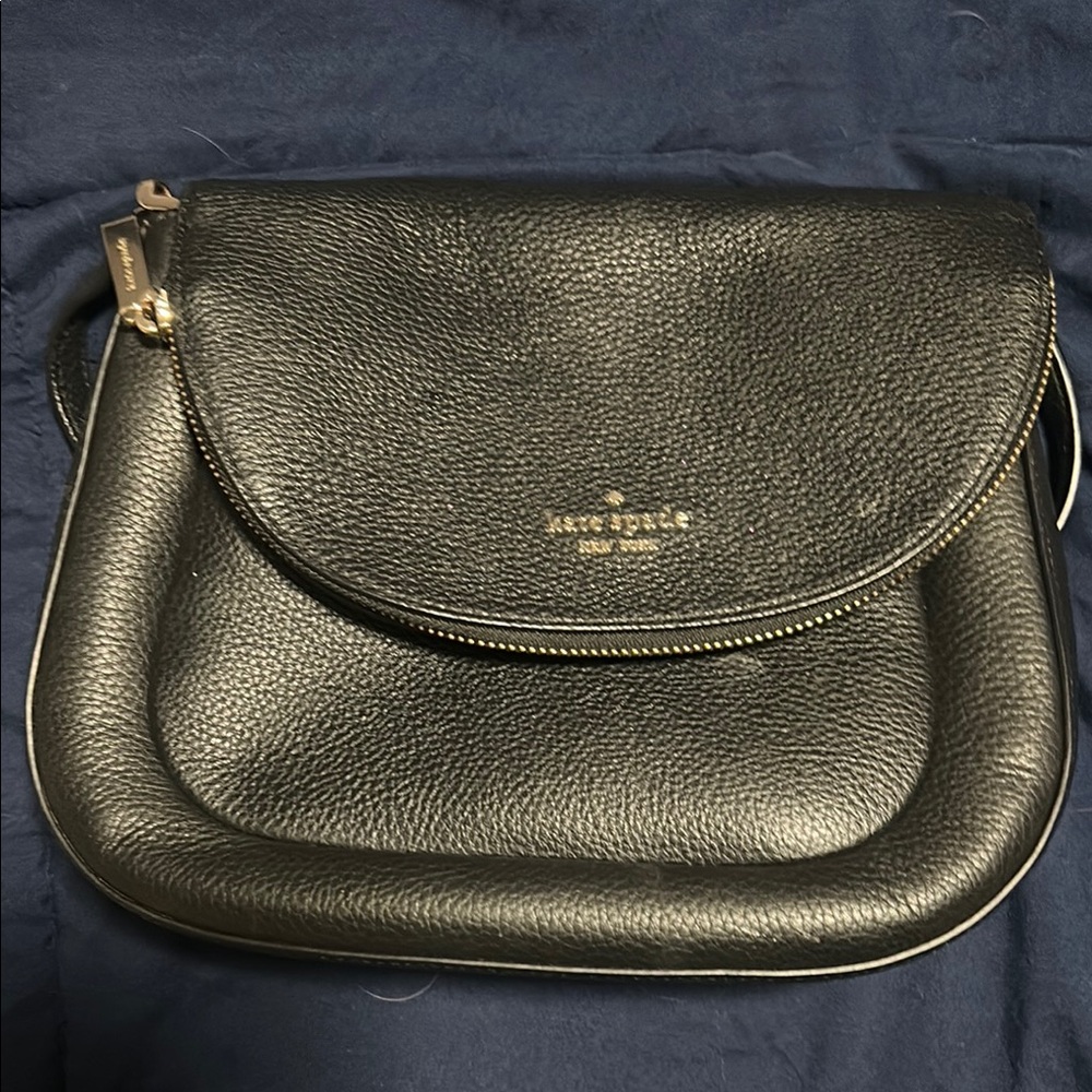 Kate Spade Black Crossbody Bag with Gold Hardware